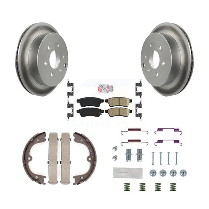 Kit de matériel de chaussures de frein de stationnement de plaquettes en céramique de Rotors enduits de disque arrière pour Nissa