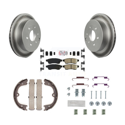 Kit de matériel de chaussures de frein de stationnement de plaquettes en céramique de Rotors enduits de disque arrière pour Nissa
