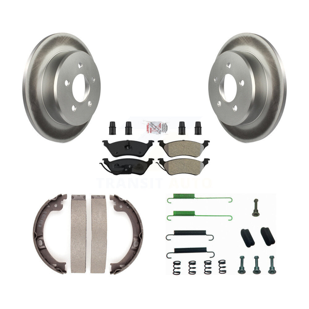 Kit de quincaillerie pour chaussures de stationnement, Rotors à revêtement de disque arrière, plaquettes semi-métalliques, pour Dodge