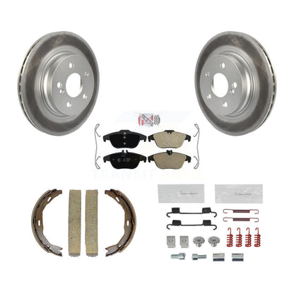 Rotors à revêtement de disque arrière, patins semi-métalliques, chaussures de stationnement et kit de quincaillerie pour C30