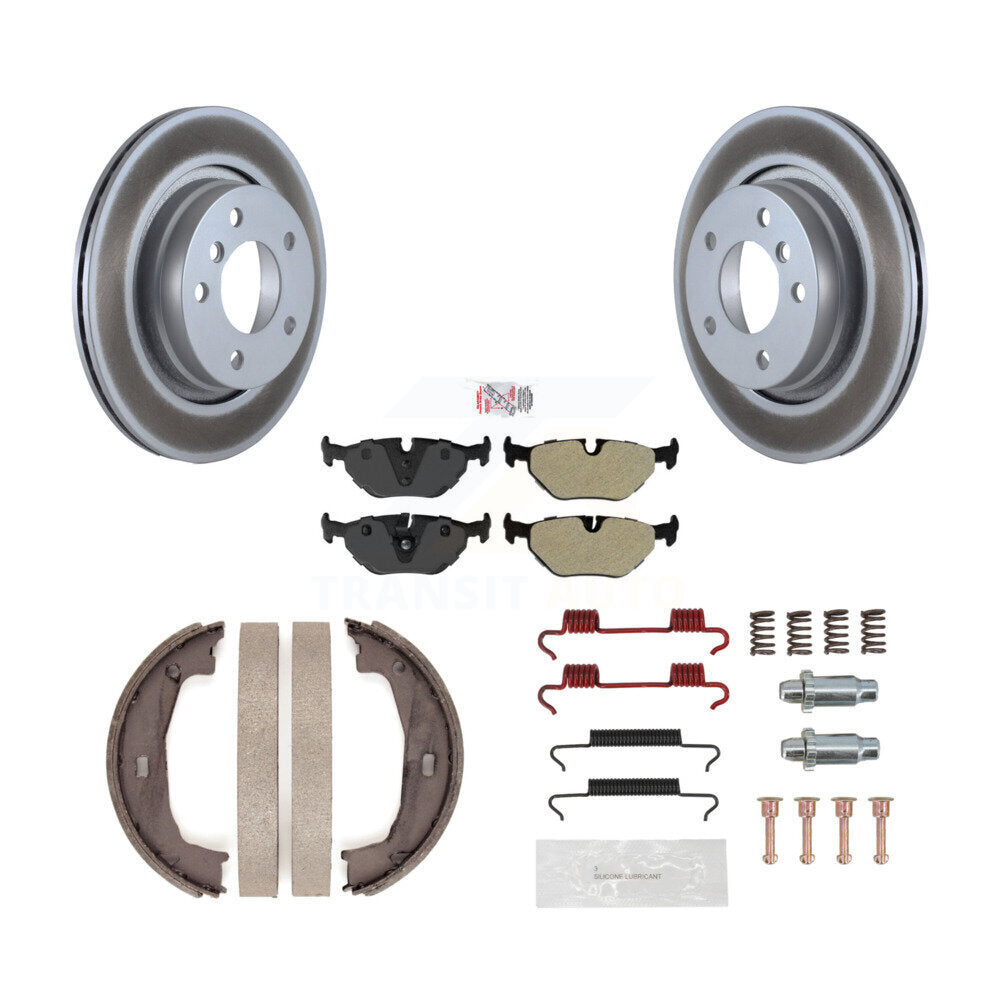Rotors à revêtement de disque arrière, patins semi-métalliques, chaussures de stationnement et Kit de matériel pour BMW