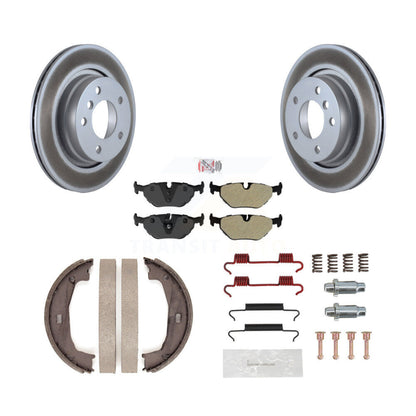 Rotors à revêtement de disque arrière, patins semi-métalliques, chaussures de stationnement et Kit de matériel pour BMW