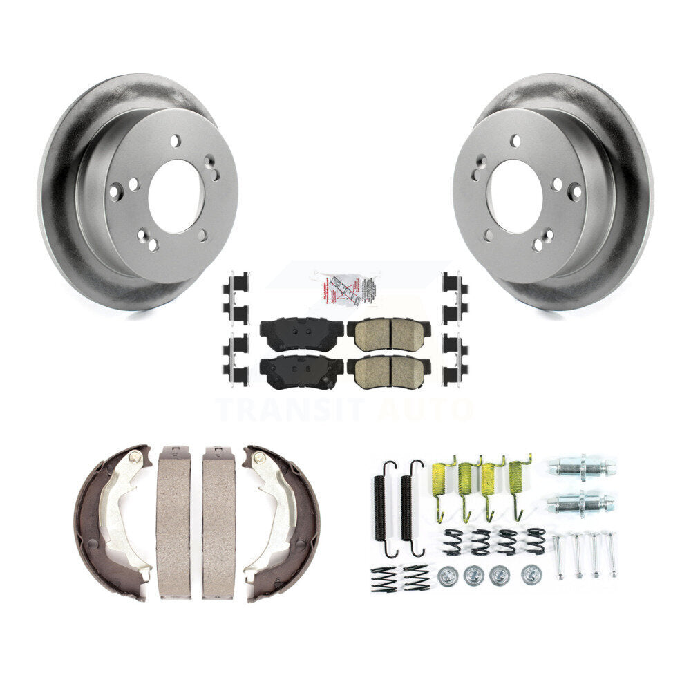 Kit de quincaillerie pour chaussures de stationnement, Rotors recouverts de disques arrière, tampons en céramique, pour Hyundai Kia