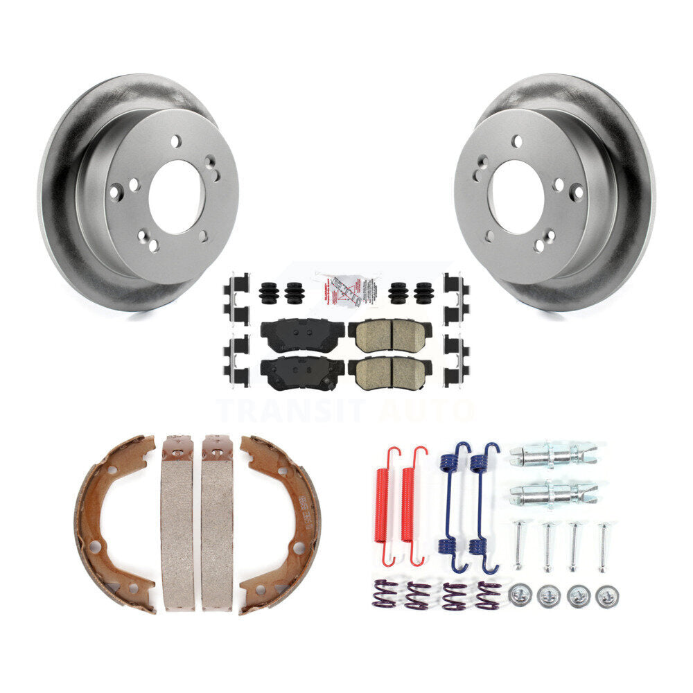 Kit de quincaillerie pour chaussures de stationnement, Rotors recouverts de disques arrière, tampons en céramique, pour Hyundai Kia