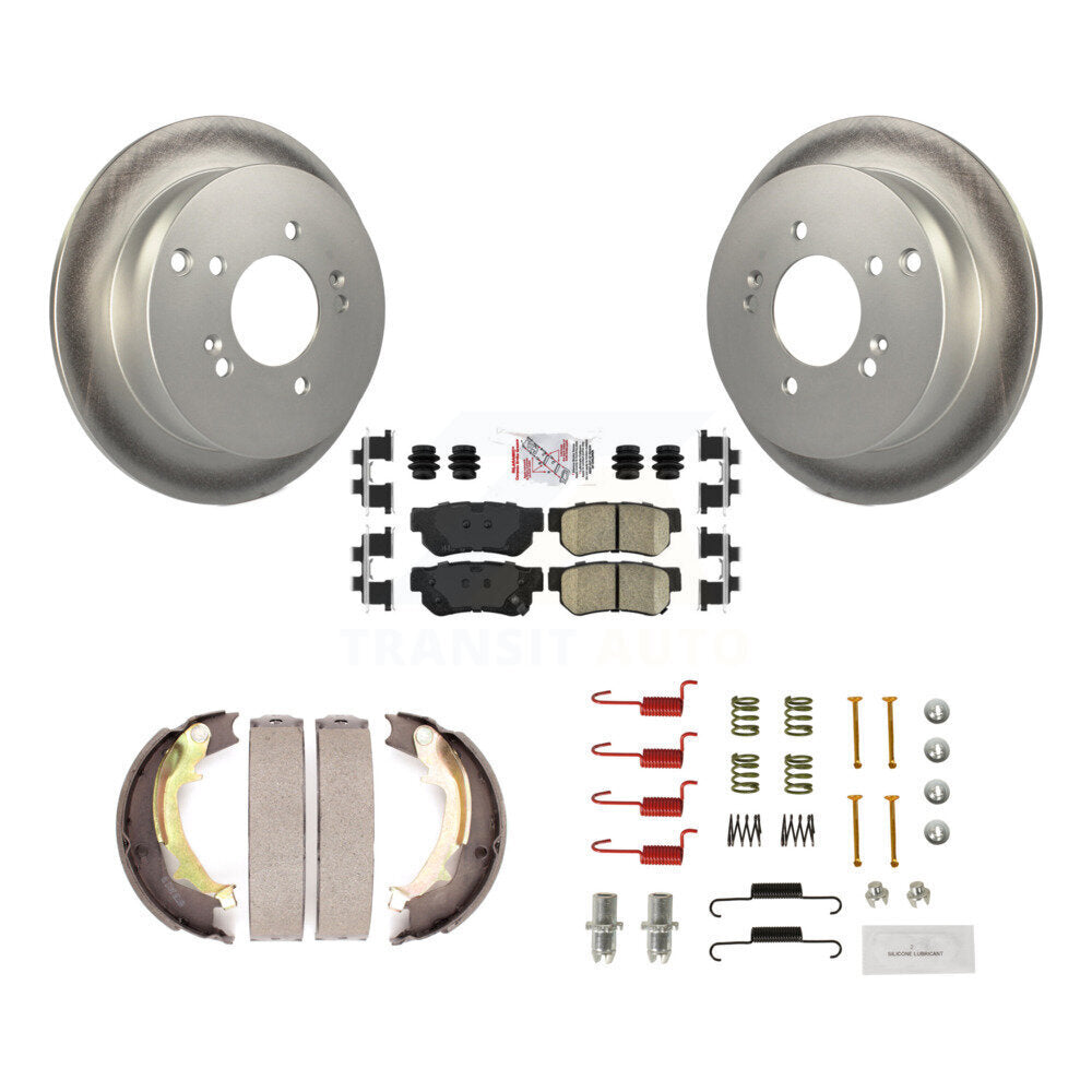 Kit de quincaillerie pour chaussures de stationnement, Rotors recouverts de disques arrière, tampons en céramique, pour Hyundai Kia
