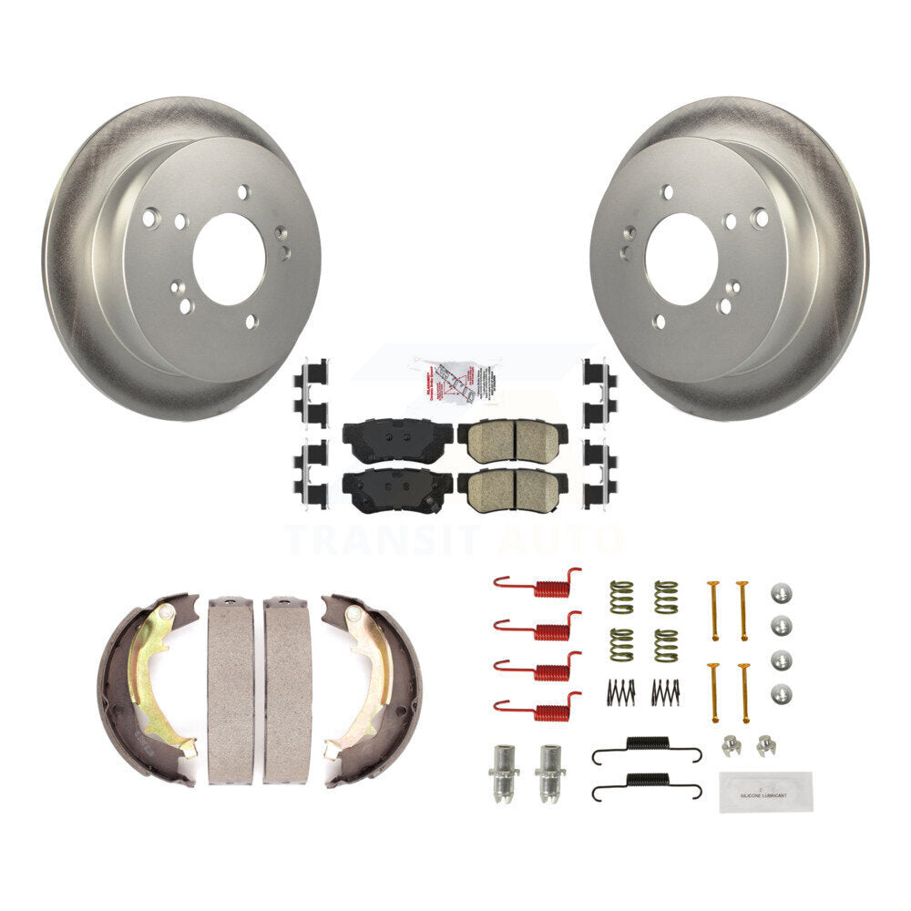 Kit de quincaillerie pour chaussures de stationnement, Rotors recouverts de disques arrière, tampons en céramique, pour Hyundai Kia