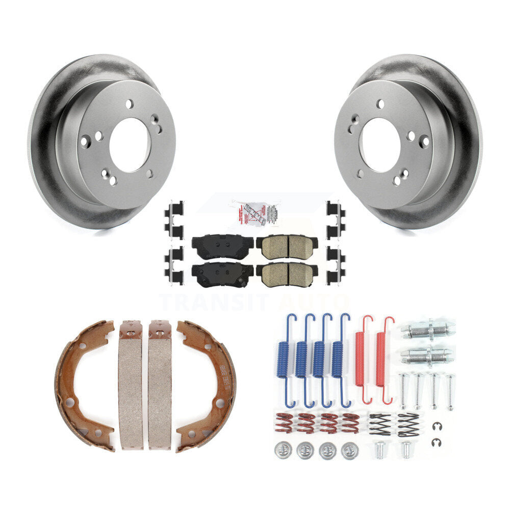 Kit de chaussures de stationnement et de matériel de stationnement, Rotors recouverts de disques arrière, plaquettes en céramique, pour Kia Optim
