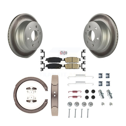 Kit de chaussures de stationnement et de quincaillerie pour GMC Sierr, Rotors recouverts de disque arrière, tampons en céramique