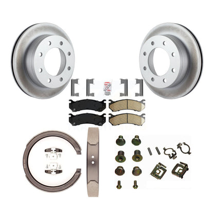 Kit de chaussures de stationnement et de quincaillerie pour GMC Sierr, Rotors recouverts de disque arrière, tampons en céramique