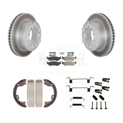 Rotors à revêtement de disque arrière, patins semi-métalliques, chaussures de stationnement et Kit de matériel pour
