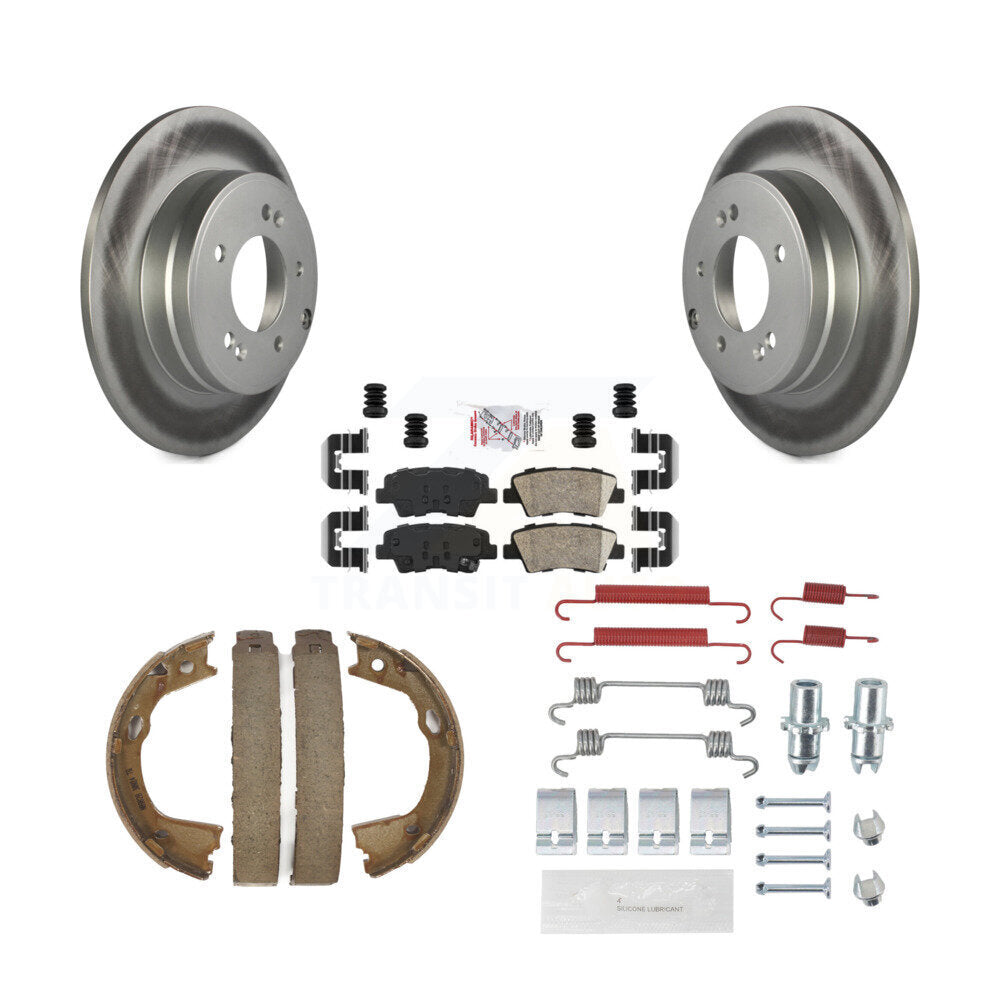 Kit de quincaillerie pour chaussures de stationnement, Rotors recouverts de disques arrière, tampons en céramique, pour Hyundai Kia