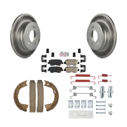 Kit de quincaillerie pour chaussures de stationnement, Rotors recouverts de disques arrière, tampons en céramique, pour Hyundai Kia