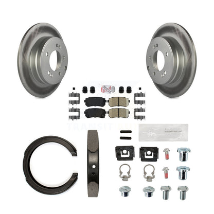 Kit de quincaillerie pour chaussures de stationnement, Rotors recouverts de disques arrière, tampons en céramique, pour Hyundai Kia