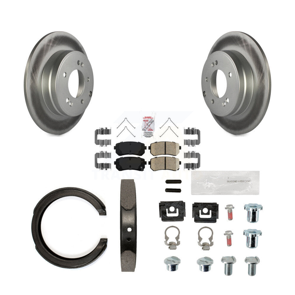 Kit de chaussures de stationnement et de matériel de stationnement, Rotors recouverts de disques arrière, plaquettes en céramique, pour Kia Optim