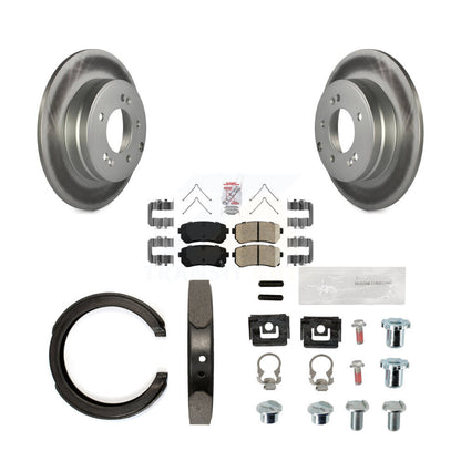 Kit de chaussures de stationnement et de matériel de stationnement, Rotors recouverts de disques arrière, plaquettes en céramique, pour Kia Optim