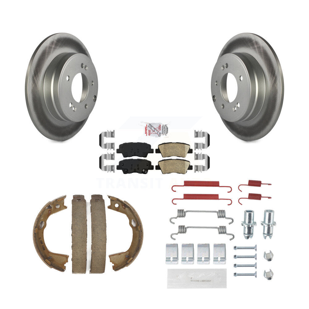 Kit de chaussures de stationnement et de matériel de stationnement, Rotors recouverts de disques arrière, plaquettes en céramique, pour Kia Optim