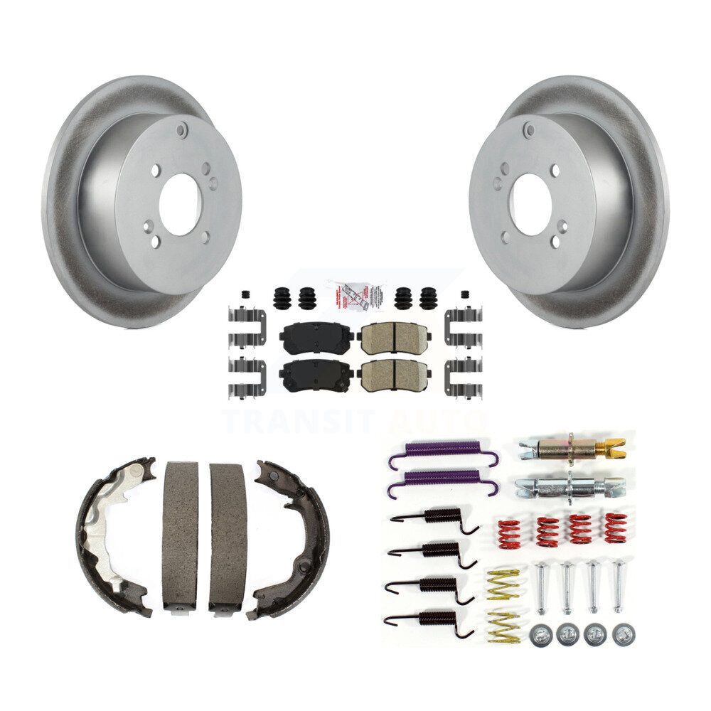 Kit de quincaillerie pour chaussures de stationnement, Rotors recouverts de disques arrière, tampons en céramique, pour Hyundai Kia