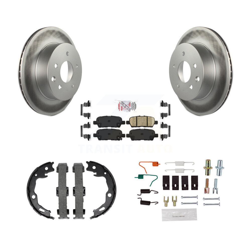 Kit de quincaillerie pour chaussures de stationnement, Rotors recouverts de disque arrière, tampons en céramique, pour Nissan Rogu