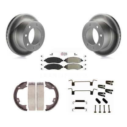 Rotors à revêtement de disque arrière, patins semi-métalliques, chaussures de stationnement et Kit de matériel pour
