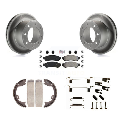 Rotors à revêtement de disque arrière, patins semi-métalliques, chaussures de stationnement et Kit de matériel pour