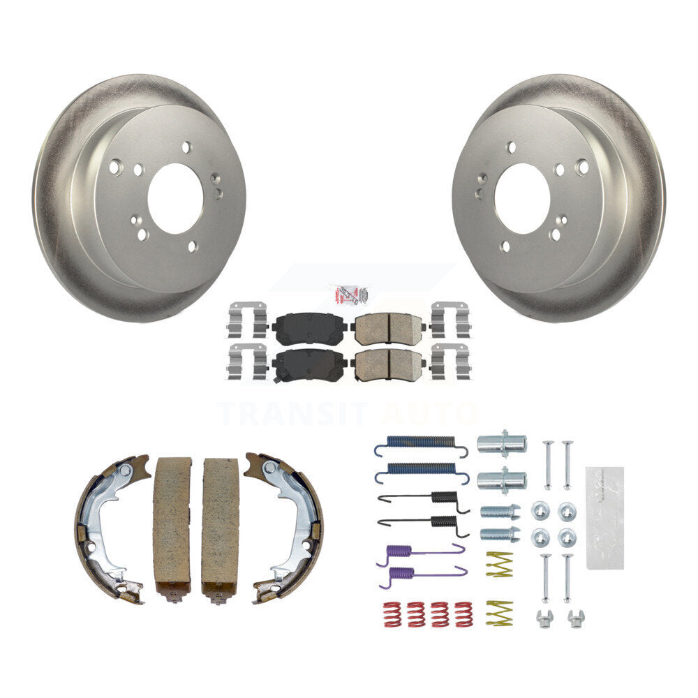 Kit de quincaillerie pour chaussures de stationnement, Rotors recouverts de disques arrière, tampons en céramique, pour Hyundai Kia