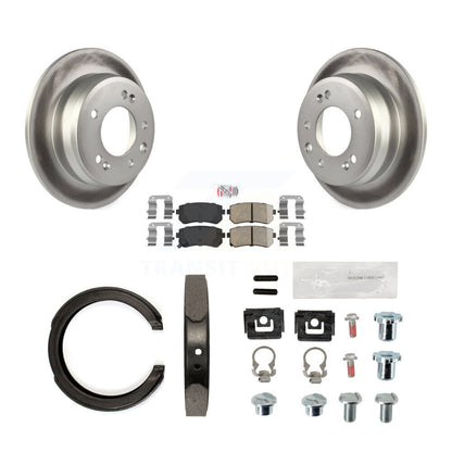 Kit de quincaillerie pour chaussures de stationnement, Rotors recouverts de disque arrière, tampons en céramique, pour Kia Sportag
