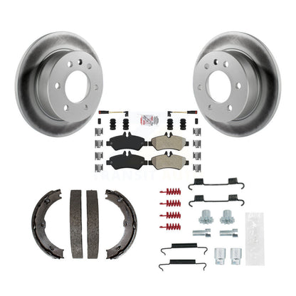 Rotors à revêtement de disque arrière, patins semi-métalliques, chaussures de stationnement et kit de quincaillerie pour 250