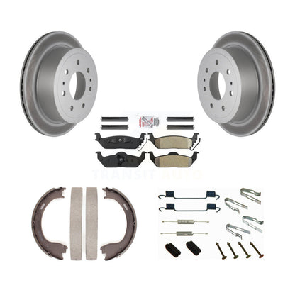 Rotors à revêtement de disque arrière, plaquettes semi-métalliques, Kit de quincaillerie pour chaussures de frein de stationnement pour