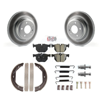 Rotors à revêtement de disque arrière, patins semi-métalliques, chaussures de stationnement et Kit de matériel pour BMW