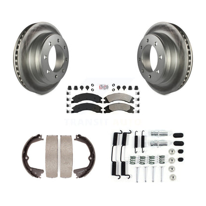 Rotors à revêtement de disque arrière, patins semi-métalliques, chaussures de stationnement et Kit de matériel pour