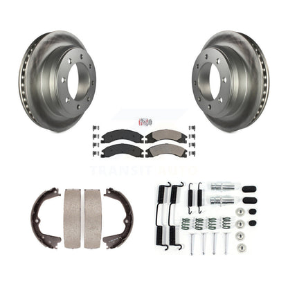 Rotors à revêtement de disque arrière, patins semi-métalliques, chaussures de stationnement et Kit de matériel pour