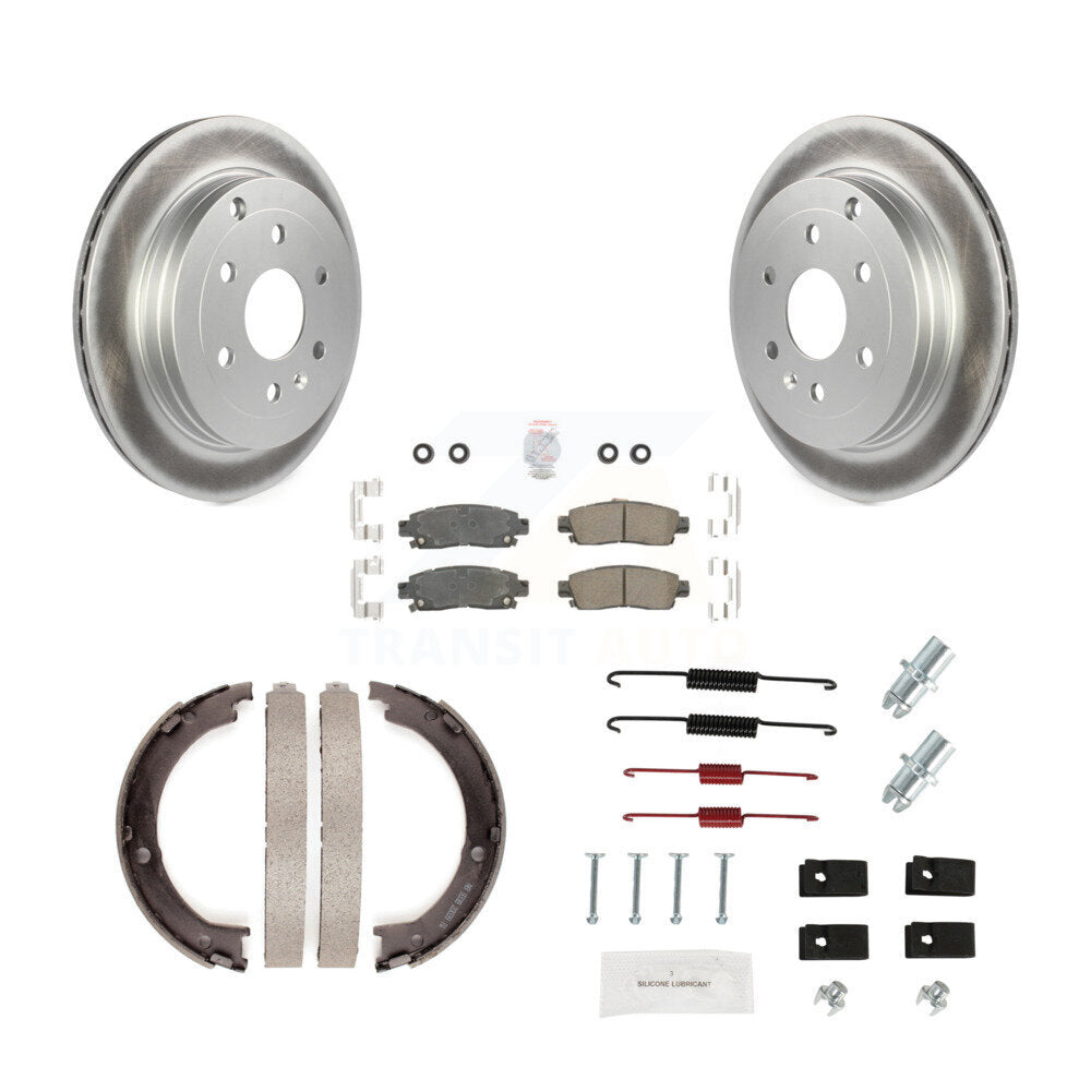 Kit de chaussures de stationnement et de quincaillerie pour GMC Acadi, Rotors recouverts de disque arrière, tampons en céramique