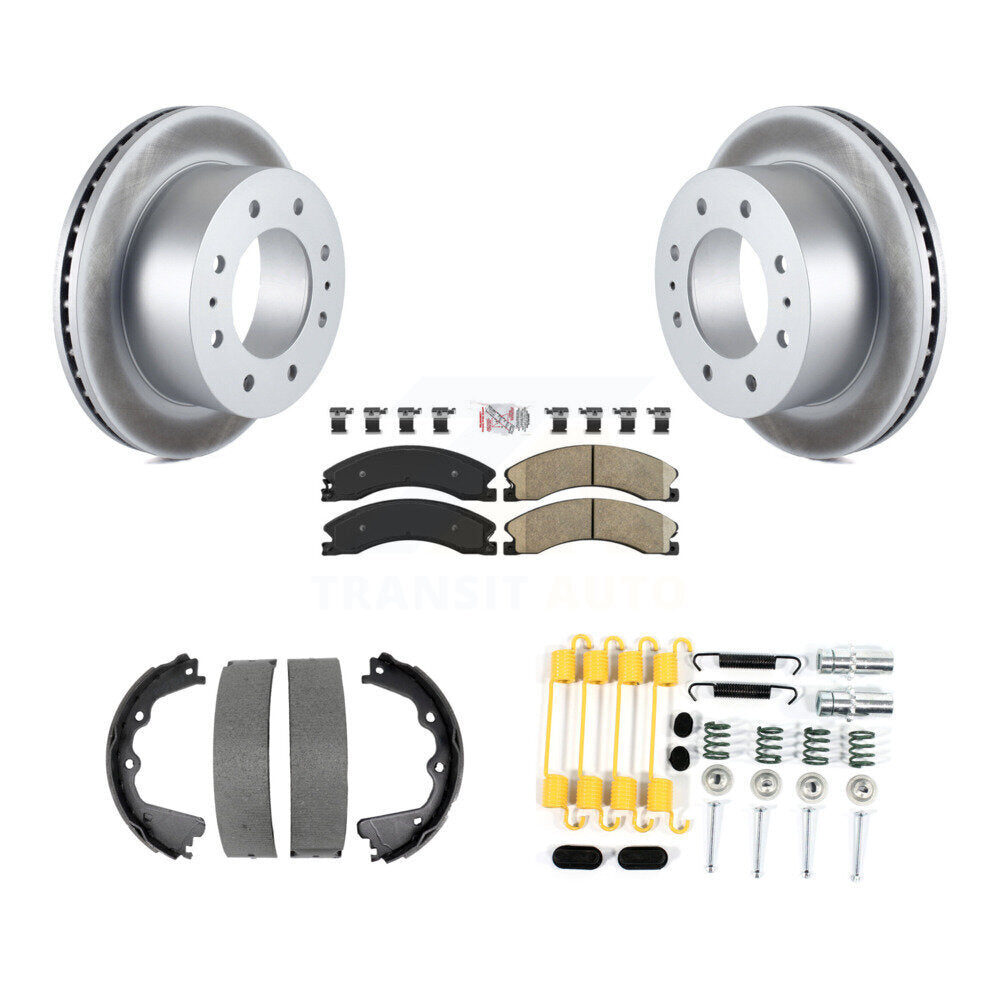 Kit de chaussures de stationnement et de quincaillerie pour GMC Sierr, Rotors recouverts de disque arrière, tampons en céramique