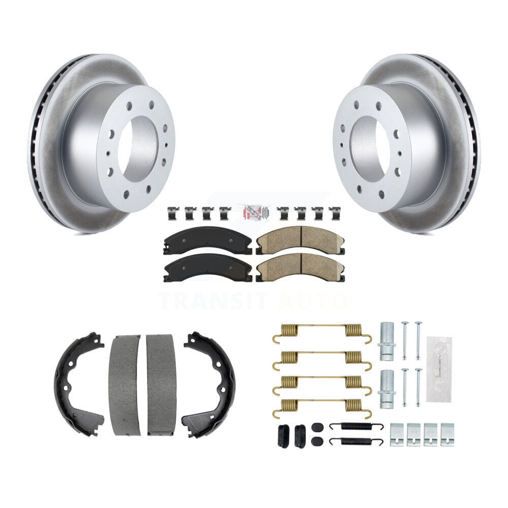 Kit de chaussures de stationnement et de quincaillerie pour GMC Sierr, Rotors recouverts de disque arrière, tampons en céramique