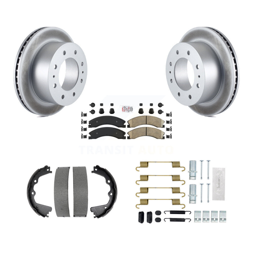 Kit de chaussures de stationnement et de quincaillerie pour GMC Sierr, Rotors recouverts de disque arrière, tampons en céramique