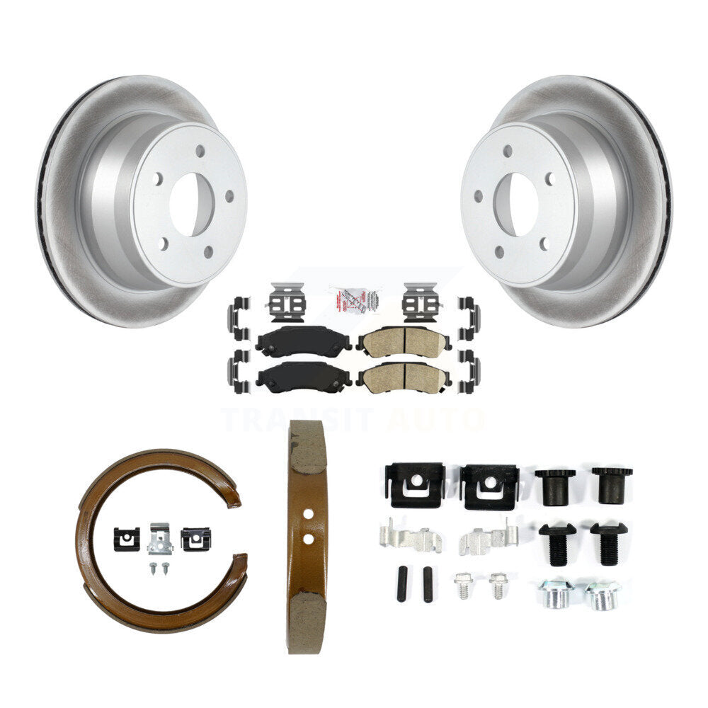 Kit de chaussures de stationnement et de quincaillerie pour Chevrolet, Rotors recouverts de disque arrière, tampons en céramique