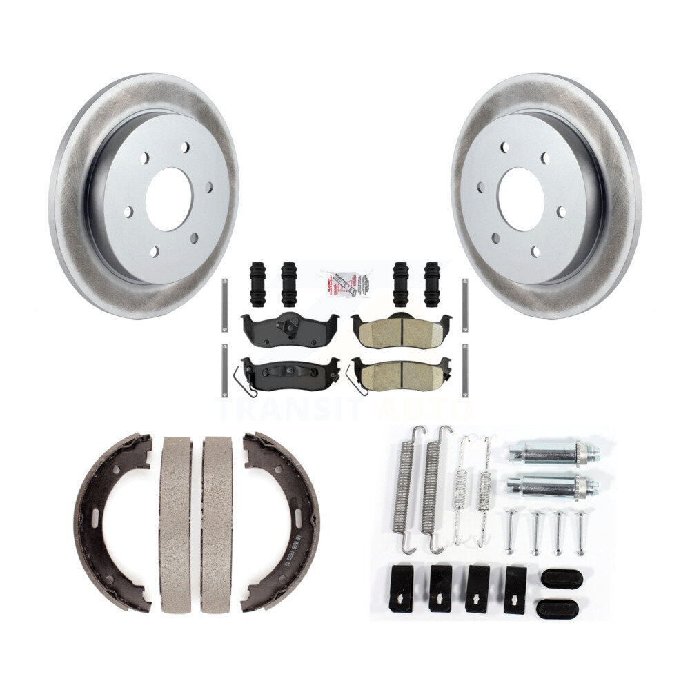 Kit de quincaillerie pour chaussures de stationnement, Rotors recouverts de disque arrière, tampons en céramique, pour Nissan TITA