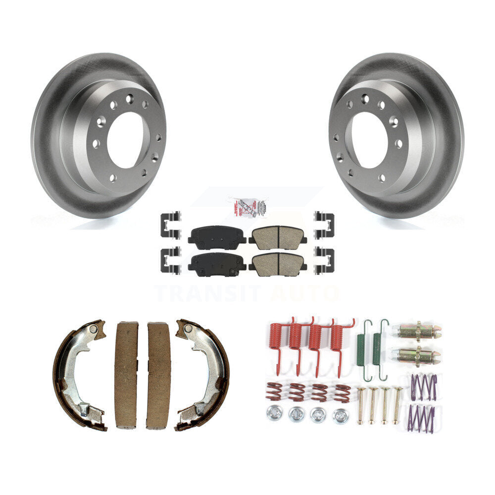 Kit de chaussures de stationnement et de matériel de stationnement, Rotors recouverts de disques arrière, plaquettes en céramique, pour Kia Sedon