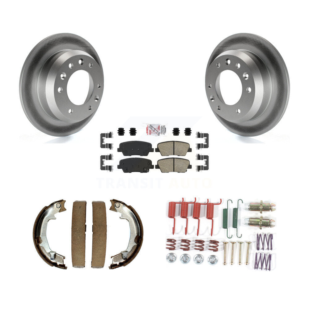 Kit de chaussures de stationnement et de matériel de stationnement, Rotors recouverts de disques arrière, plaquettes en céramique, pour Kia Sedon