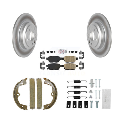 Kit de chaussures de stationnement et de matériel de stationnement de plaquettes en céramique de rotors enduits de disque arrière pour Acura T