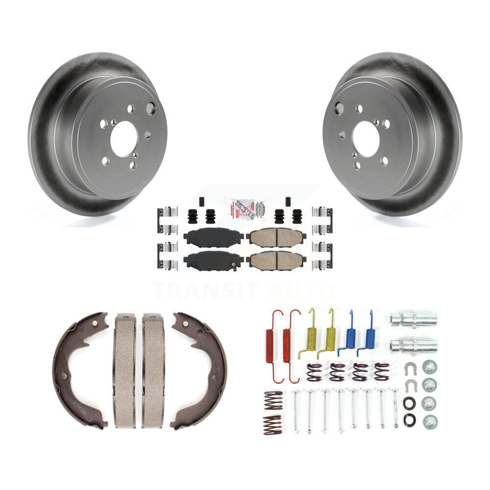 Kit de matériel de chaussures de frein de stationnement de plaquettes en céramique de Rotors enduits de disque arrière pour Subar