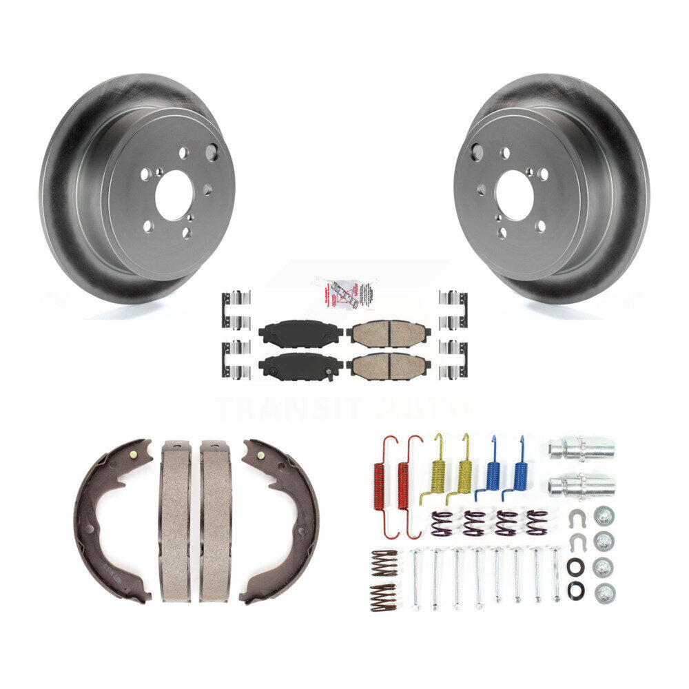 Kit de matériel de chaussures de frein de stationnement de plaquettes en céramique de Rotors enduits de disque arrière pour Subar