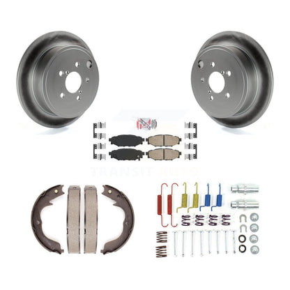 Kit de matériel de chaussures de frein de stationnement de plaquettes en céramique de Rotors enduits de disque arrière pour Subar