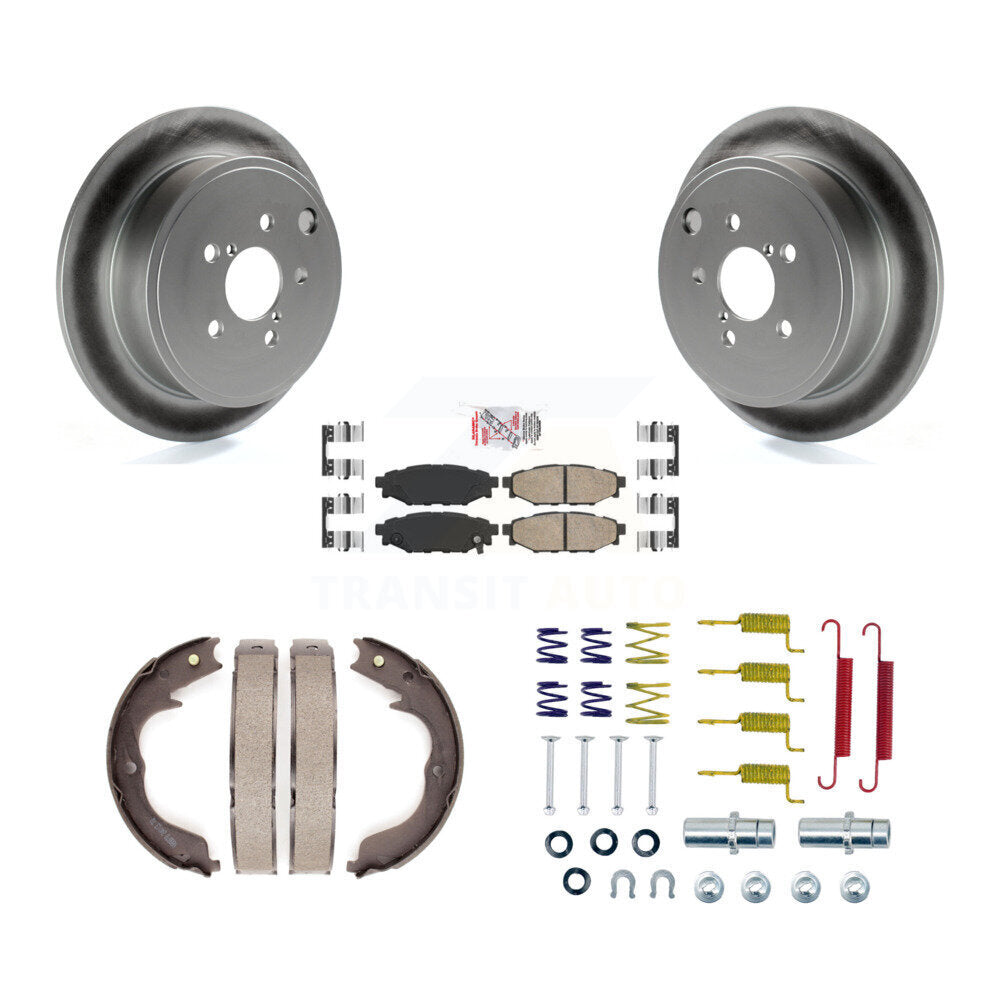 Kit de matériel de chaussures de frein de stationnement de plaquettes en céramique de Rotors enduits de disque arrière pour Subar