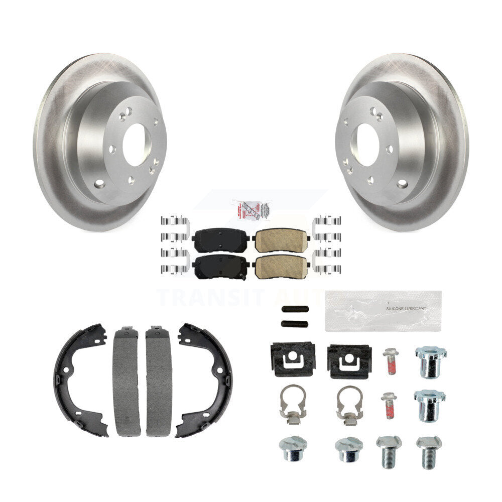 Kit de chaussures de stationnement et de matériel de stationnement, Rotors recouverts de disques arrière, plaquettes en céramique, pour Kia Sedon