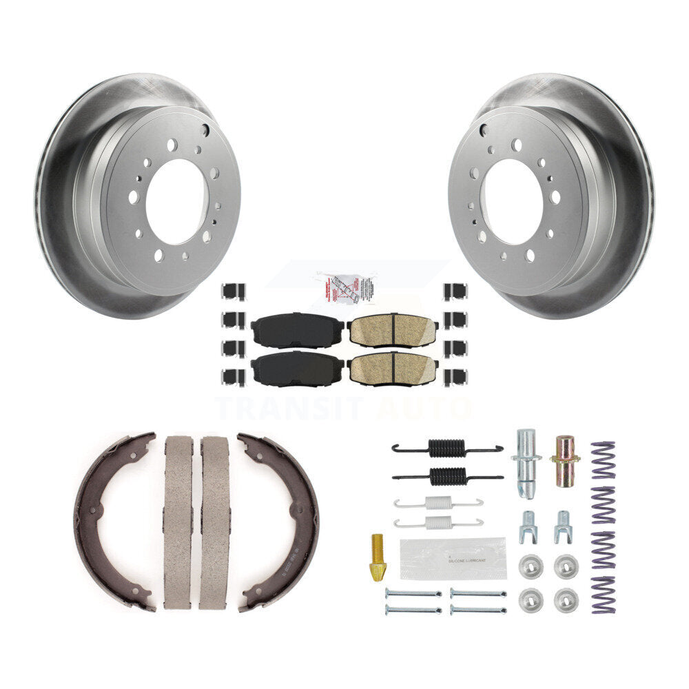 Kit de quincaillerie pour chaussures de stationnement, Rotors recouverts de disque arrière, tampons en céramique, pour Toyota Lexu