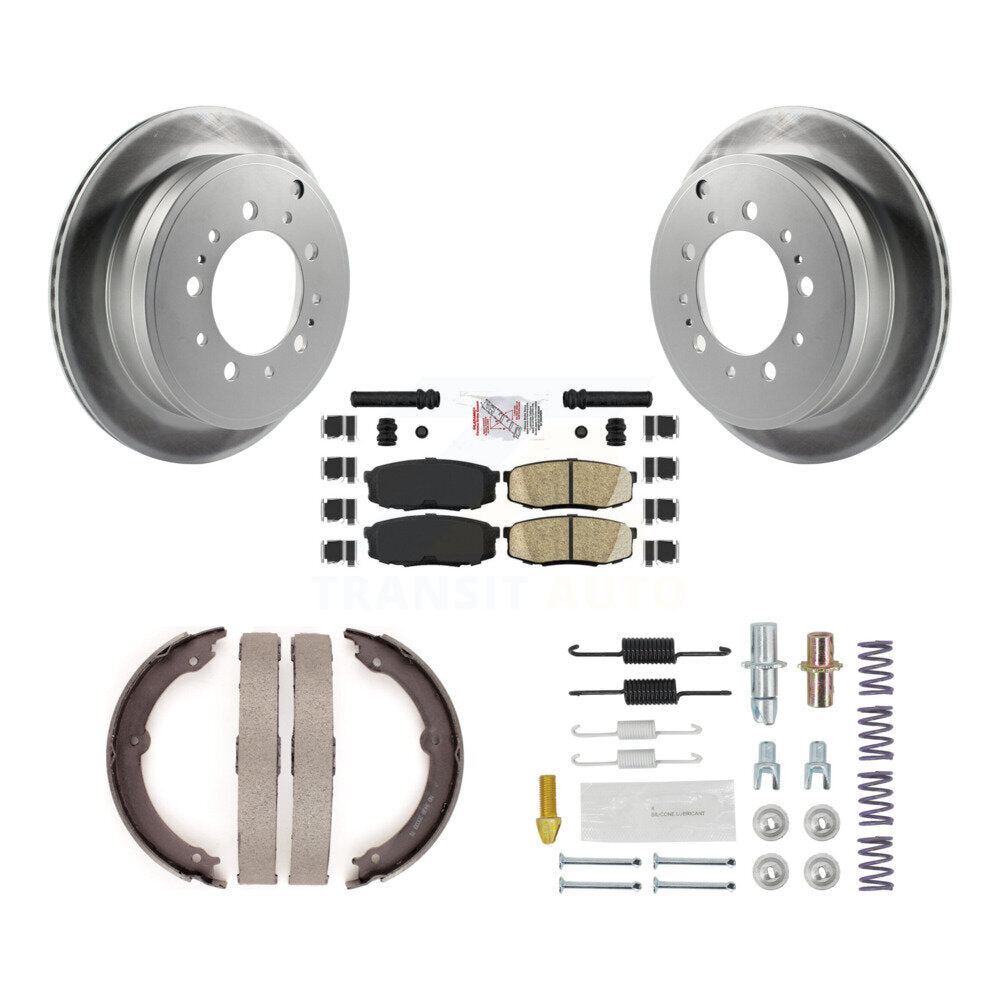 Kit de quincaillerie pour chaussures de stationnement, Rotors recouverts de disque arrière, tampons en céramique, pour Toyota Lexu