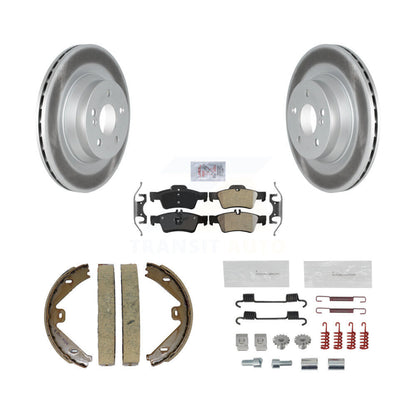 Rotors à revêtement de disque arrière, patins semi-métalliques, chaussures de stationnement et kit de matériel pour E55