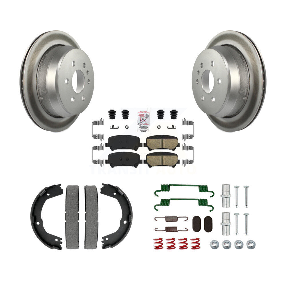 Kit de chaussures de stationnement et de quincaillerie pour Chevrolet, Rotors recouverts de disque arrière, tampons en céramique