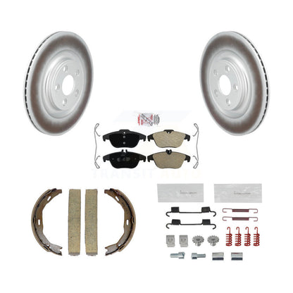 Rotors à revêtement de disque arrière, plaquettes semi-métalliques, Kit de quincaillerie pour chaussures de frein de stationnement pour